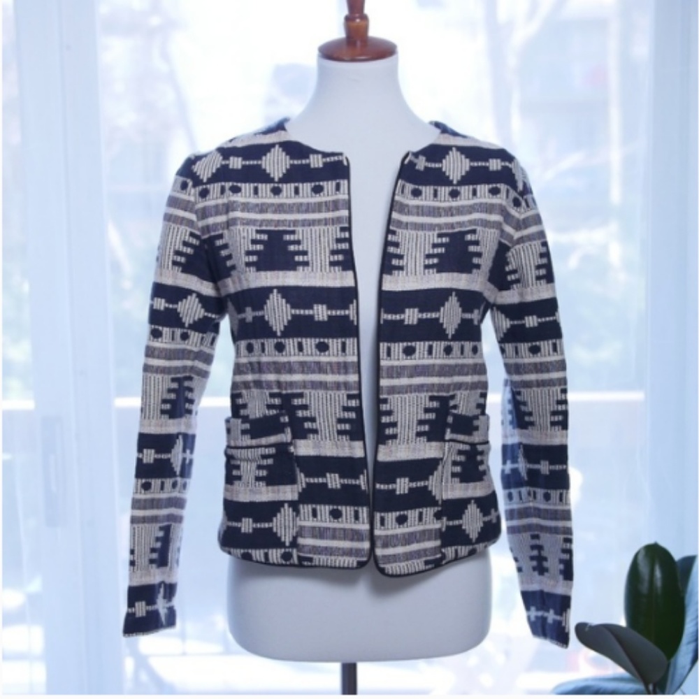 Nordstroms Aztec Confetti Print Structured Blazer - image 1